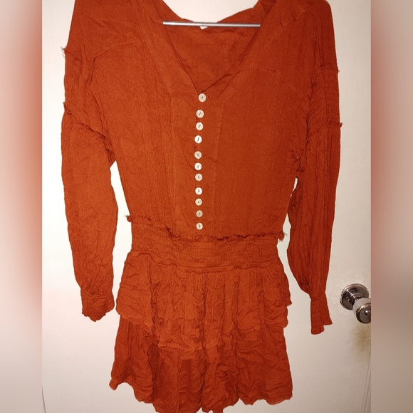 Free People Romy Crinkly Mini Dress Fr.EndlessSummer Sz.XS - Picture 4 of 9